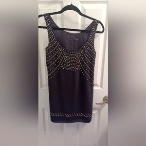 H&M sz 4 black beaded mini dress